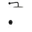 Set Grifo de ducha con rociador empotrado monomando MONZA negro mate de IMEX
